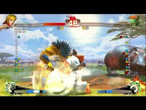 T SRAI [Blanka] vs Stay Gold [Ken] kim zodd [Bison] SSF4 Japanese Ranked Matches - TRUE-HD
