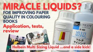 Can we make colouring book paper water friendly? Holbein Multi Sizing Liquid test and review