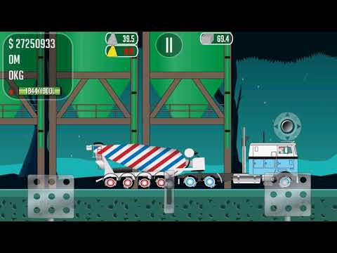 I play the game Trucker Joe we transport concrete to the construction site on a new trailer