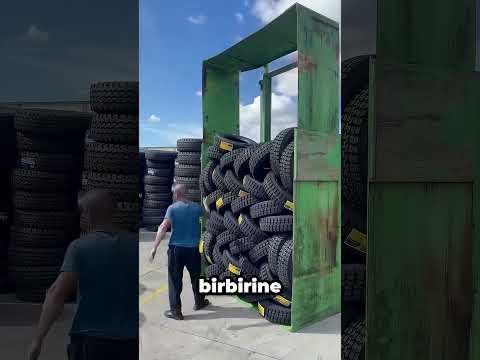 Lastik yüklemede ustalık örneği
