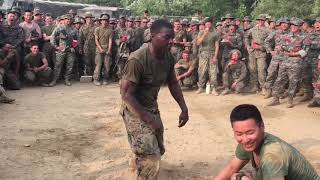 US Marines have a dance off with South Korean Marines