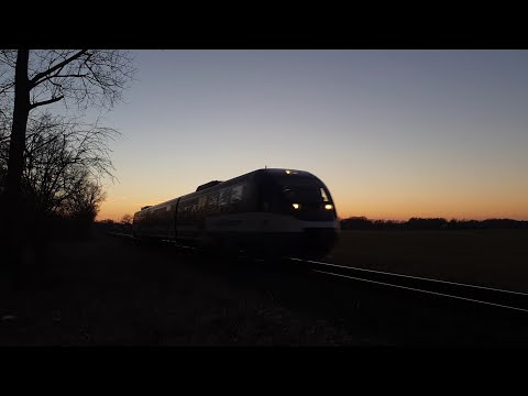 D-NEBB VT 734 als DPN-G 61167 kurz nach Sonnenuntergang bei Seefeld (Mark)