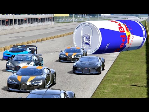 Bugatti Hypercars vs Red Bull Energy Drink - Drag Race 20 KM