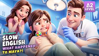 Maya Went to the Dentist After Eating Candy... What Did He Say?! | Slow English Listening (A2)