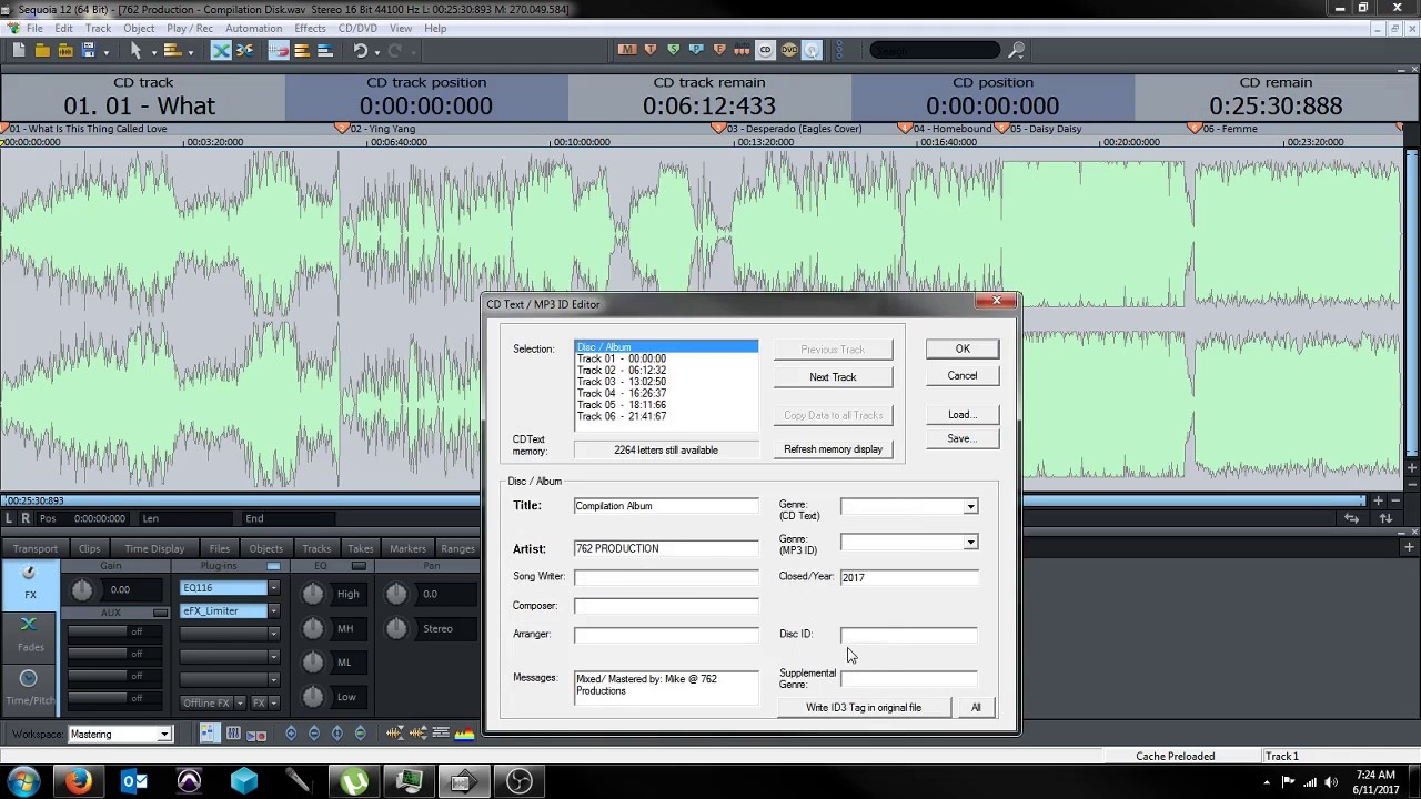 CD Mastering Process Sample