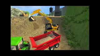 preview picture of video 'Farming Simulator 2013 - Trabalhos na Pedreira'