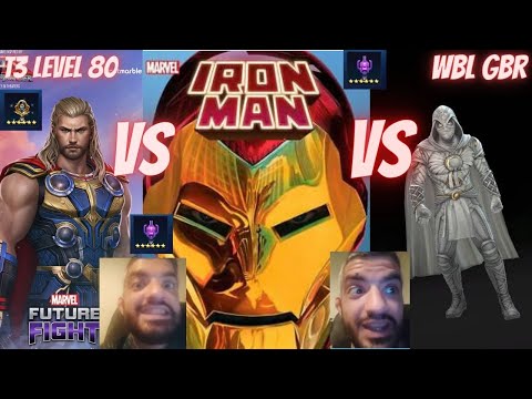 WHO IS THE BEST LEVEL 80 ? IRONMAN VS MOONKNIGHT VS THOR WITH CTPS - GBR , WBL | Marvel Future Fight