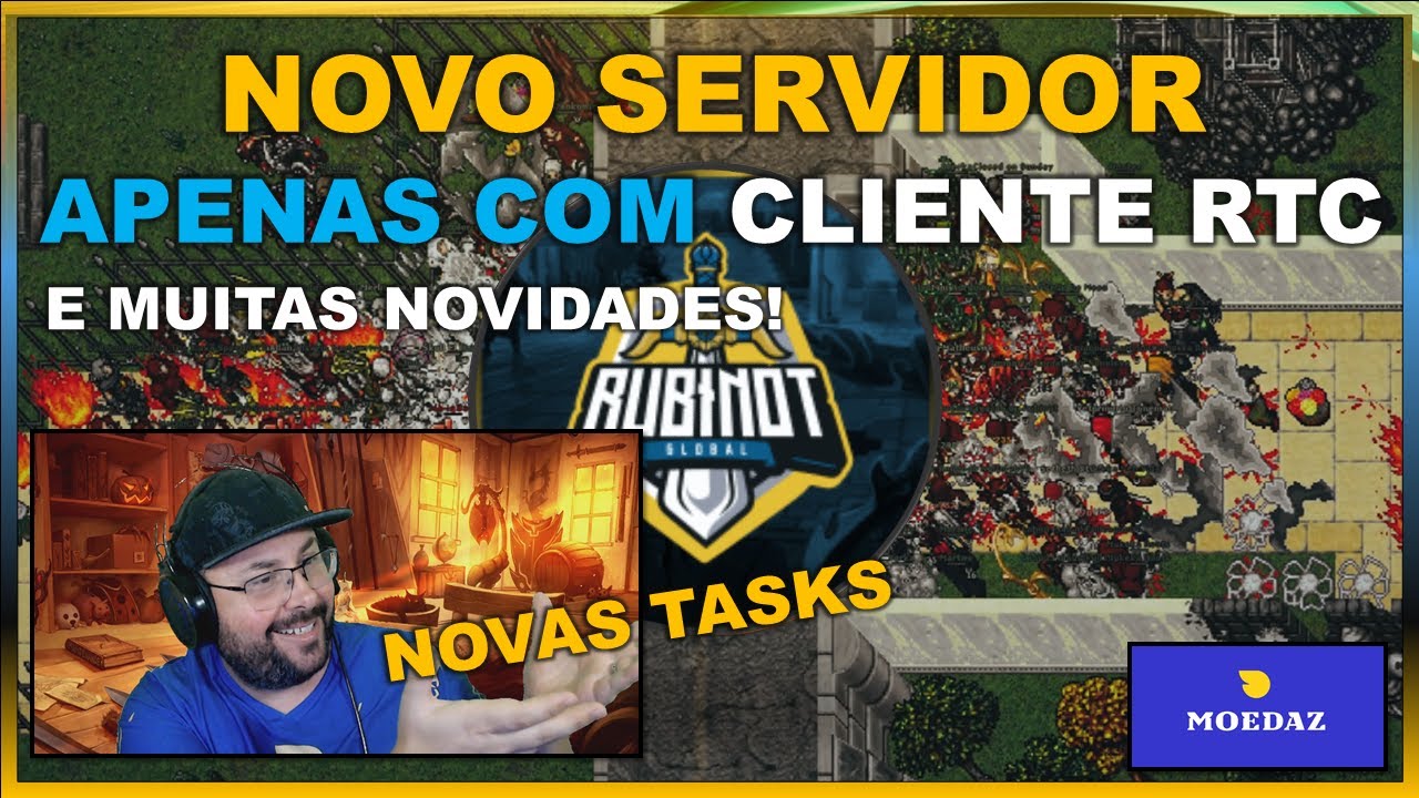 RUBINOT NOVO SERVIDOR APENAS RTC - NOVAS TASKS E MUITAS NOVIDADES