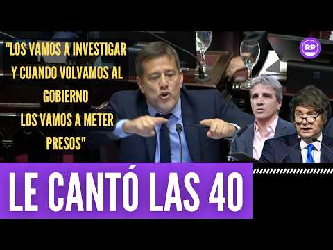 Mariano Recalde gave everyone in the Senate a piece of his mind.