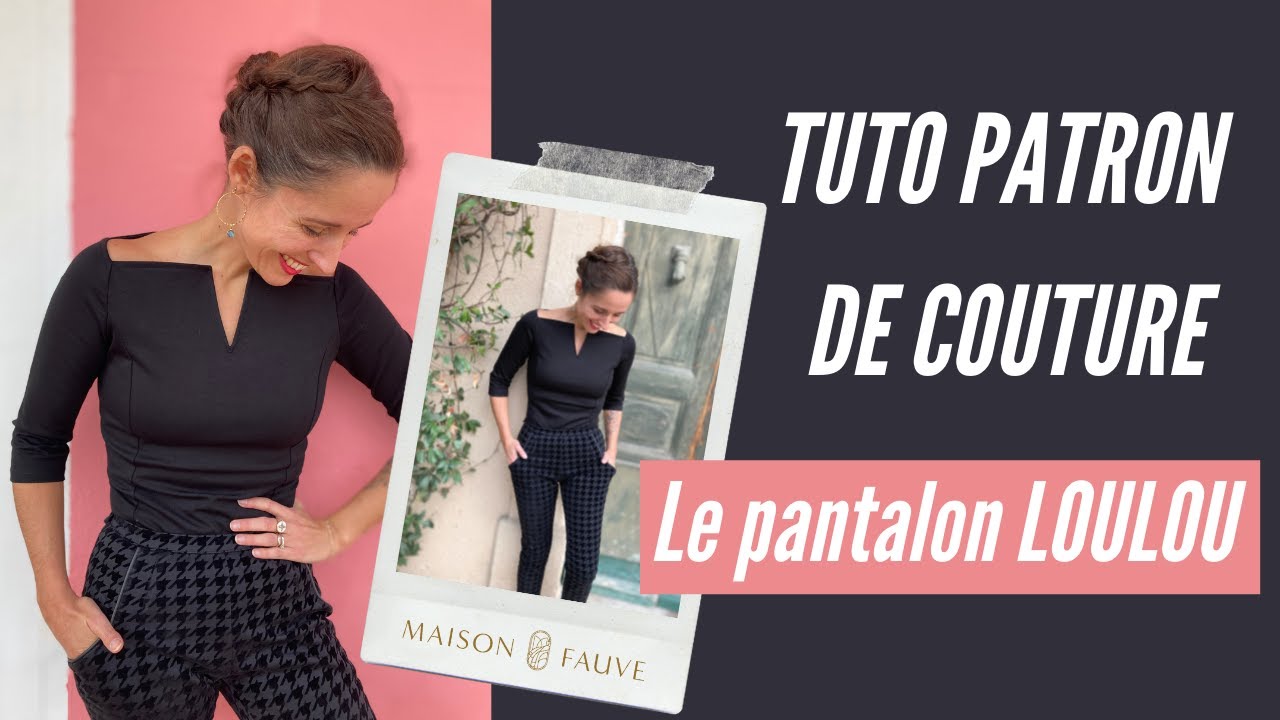 Patron couture pantalon cigarette Loulou / PDF (A4, A3, A0, US Letter) - Cadres, Calques par Taille, Vidéoprojection