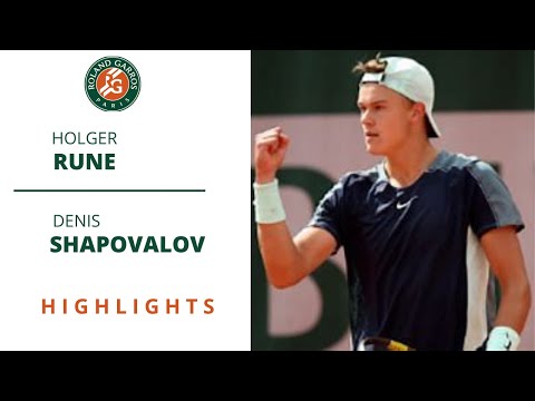 DENIS SHAPOVALOV VS HOLGER RUNE - ROUND 1 HIGHLIGHTS   |  ROLAND GARROS 2022.
