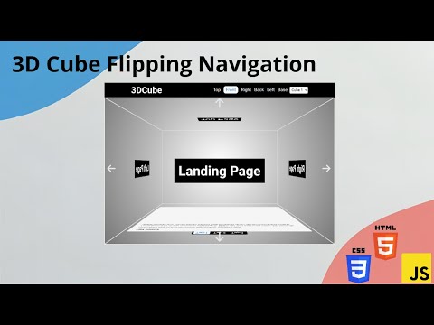 3d Cube Web Template Html Css Javascript