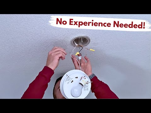 Easily Replace an Old Ceiling Light Fixture with Updated LEDs | Builds by Maz
