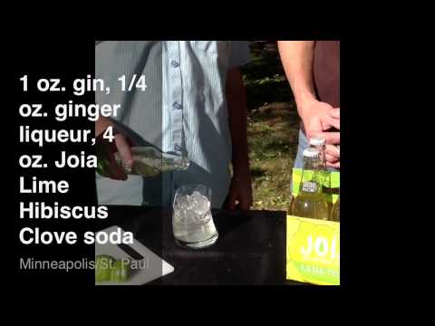 Joia Lime Hibiscus Clove Soda With Gin; Ginger Liqueur