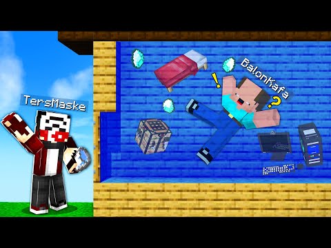 BALON KAFA'NIN EVİNİ SU İLE DOLDURDUM !! - Minecraft