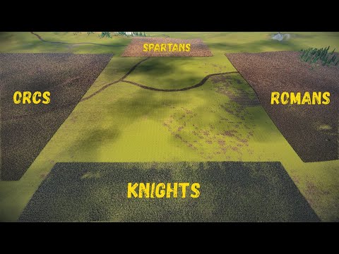 Battle Of 4 Armies: Spartans - Romans - Knights - Orcs - UEBS 2