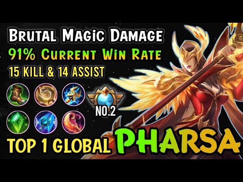 Supreme No.2 Pharsa! - Pharsa Best Build Top 1 Global 2021 - Mobile Legends