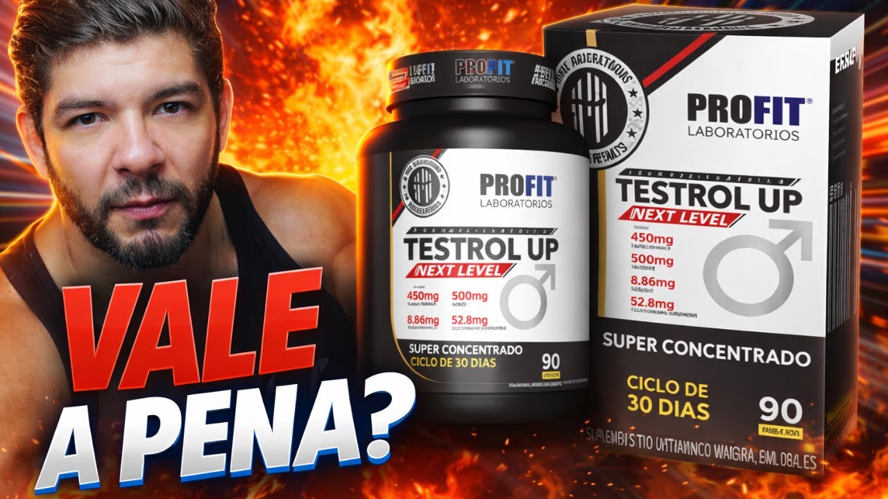 Miniatura da avaliação em vídeo de Suplemento em Tabletes Profit Testrol UP NEXT Level Sem Sabor - 90 Unidades