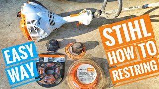 🔧 STIHL FS90 Hack: The FASTEST Way to Restring a Dual-Line Weed Eater!