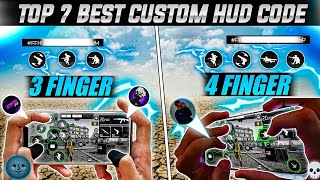 Download lagu World's Best 3 Finger & 4 Finger Custom HUD CODE 🥶⚙️ | Top  7 Best Custom HUD  Free Fire🌪️ mp3