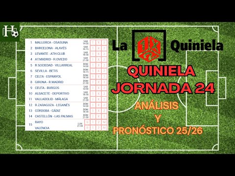 QUINIELA JORNADA 24 | ANÁLISIS Y PRONÓSTICO | HugoXL