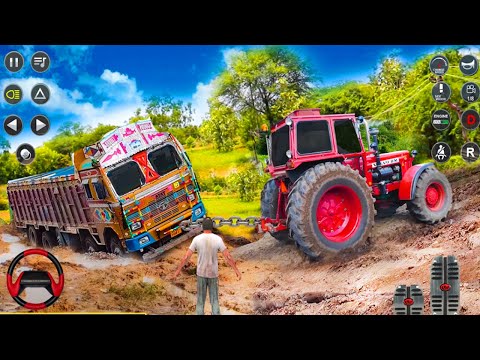 Real Cargo Tractor Pulling Simulator - Offroad Chained Truck Towing Rescue - Android GamePlay