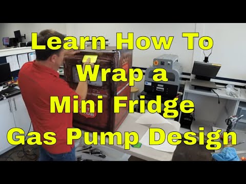 How To Wrap a Mini Fridge -  Gas Pump Design