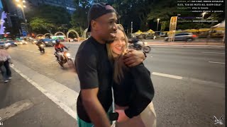 Kosky e o negão encontraram uma amiga na Av. Paulista 