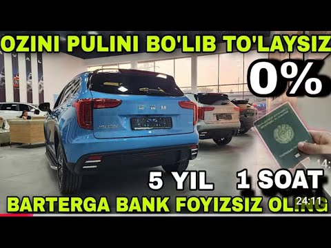 13 YANVAR 0% GA RASSROCHKAGA BARTERGA BANK ORQALI HAVAL MASHINALARINI SOTIB OLING 