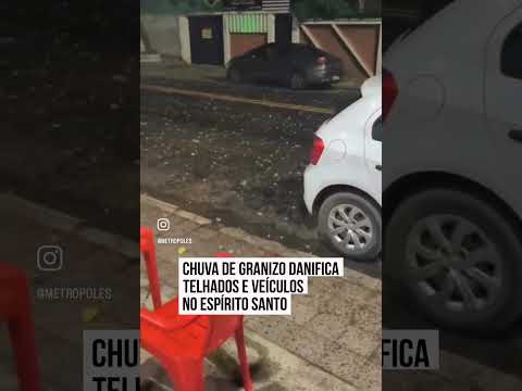 Uma forte chuva de granizo surpreendeu moradores de Colatina e da comunidade de Lajinha
