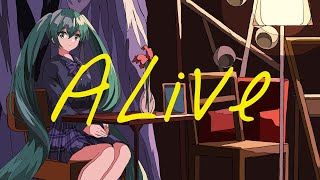 This style is unexpected but I LOVE the bit where Miku speaks fast and steccato at ,,, it's so clear and clean 😩✨ - 八王子P「ALiVE feat. 初音ミク」