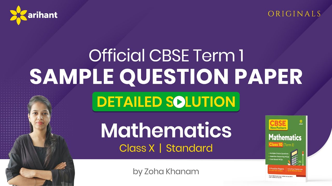 Detailed Solution | Maths (Standard) Class 10 | Official Sample Question Paper | CBSE Term 1 Exam