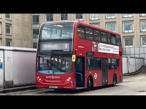 FRV. Ratp Group Route 9. Hammersmith Bus Station - Aldwych. Enviro400 Hybrid ADH45008 (SN60 BYC)