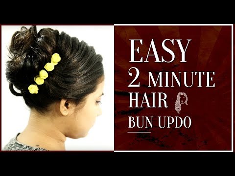 Easy Twisted High Bun | Step By Step Easy Hair Updos | High Bun Hairstyles