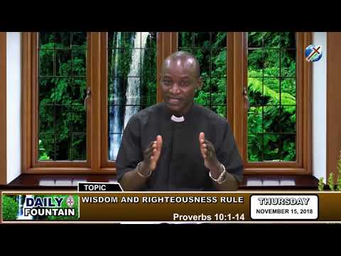 DAILY FOUNTAIN OF NOVEMBER 15, 2018 - VEN. GERSHINEN PAUL DAJUR Ph.D