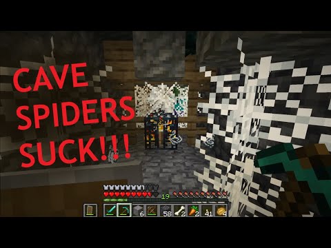 Terrified Newbie Explores Spider Den in Minecraft!
