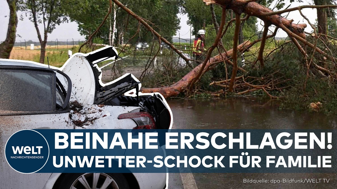 DEUTSCHLAND: Unwetter-Chaos nach Hitzewelle – Zahlreiche Verkehrsunfälle und viele Verletzte