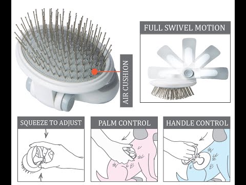 Pet Life ® 'Gyrater' Travel Swivel Pet Grooming Pin Brush