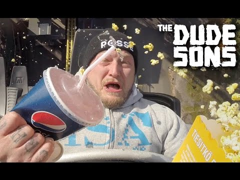 Eating Junk Food On A Roller Coaster! - The Dudesons