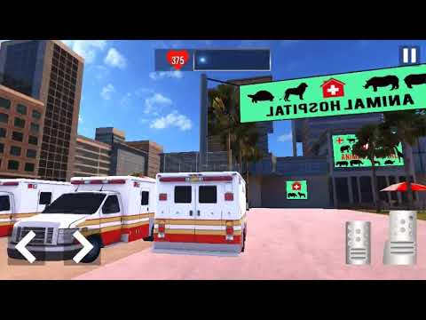 Ambulance animal dog rescue driver simulator - emergency van driving city 3d - Android Gameplay