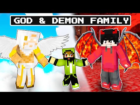 Its Sumit - Adopted by a GOD / DEMON FAMILY in Minecraft! (Hindi)