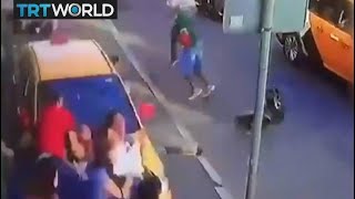 Moscow Taxi Crash: Taxi hits pedestrians leaving eight injured