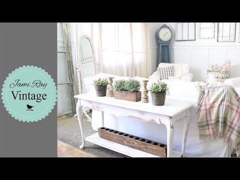 How To Chalk Paint A Farmhouse Sofa Table