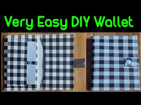 How To Make Faux Leather Wallet/ Easy Step By Step Wallet Sewing Tutorial/ DIY Faux Leather Wallet