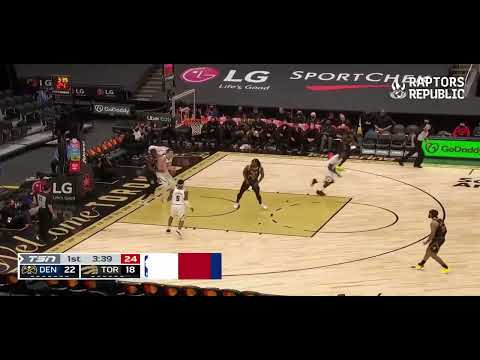 Pascal Siakam eurostep around Nikola Jokić for the lay up.