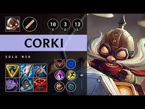 Corki Mid vs Orianna - EUW Grandmaster Patch 25.20