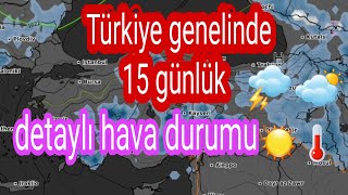15 günlük sıcaklık ve yağış durumu