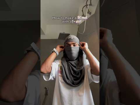 Easy way to make ski mask with your tee🥷🏼