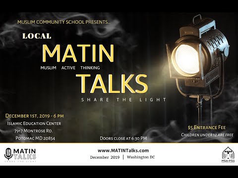 MCS Presents: MATIN Talks Local DC | December 1st, 2019
