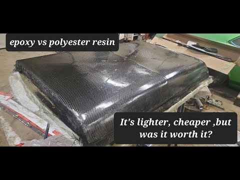 diy cheap carbon fiber trunk using polyester resin and common tools